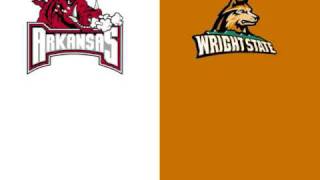 Arkansas and Wright State fight songs