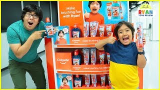 Ryan Build his own Toothbrush at the Colgate Factory! New Ryan's World Dental Care Revealed!