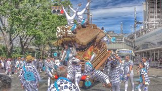 2024.7.18 福島区 海老江八坂神社 夏祭り 野田阪神 パレード だんじり·枕太鼓(北之町·東之町·南之町·西之町)