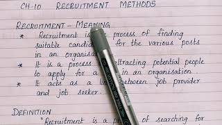 Recruitment- Meaning and Definition
