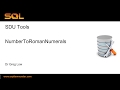 SDU Tools 91   Number to Roman Numerals in SQL Server T-SQL