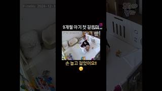 D+300 9개월 아기 후추 첫 걸음마 | 두 손 놓고 걸었어요!!!🥹 #9개월아기 #9개월아기발달