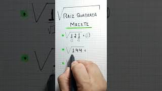 RAIZ QUADRADA - MACETE 🥇