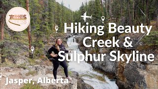 Jasper Hiking, Beauty Creek \u0026 Sulphur Skyline. Vlog. Searching For Waterfalls, \u0026 Reaching New Goals!