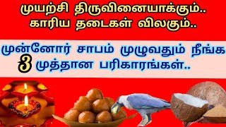 தொட்டதெல்லாம் வெற்றியாக, காரிய தடைகள் விலக, முன்னோர் சாபம் முழுவதும் தீர 3 முத்தான பரிகாரங்கள்