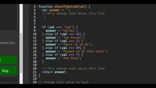 Replacing If Else Chains with Switch, freeCodeCamp Basic Javascript
