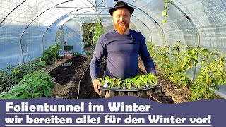 Folientunnel im Winter! Wintergemüse anpflanzen Chinakohl Pak Choi und Kohlrabi im Gewächshaus