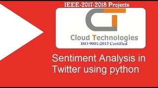 Sentiment Analysis in Twitter using python | Cloud Technologies | machine learning python