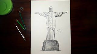 Artisticus 33 | Christ the Redeemer * Rio de Janeiro (2020) | drawing 100 famous statues (12/100)