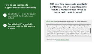 When and how to use tabindex for better accessibility