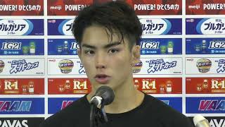 2022年明治杯全日本選抜インタビュー  55㎏級・塩谷優（拓大＝決勝で松井謙に敗れたものの、プレーオフで勝利