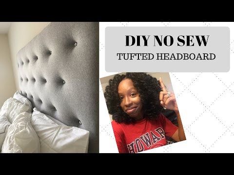 DIY | EASY NO SEW TUFTED HEADBOARD DIY | EASY NO SEW TUFTED HEADBOARD
