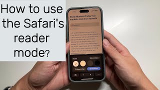 How to use the Safari's reader mode?