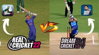 Real Cricket 22 Vs Dream Cricket 24 Comparison |Cricket 24 Features| #cricket