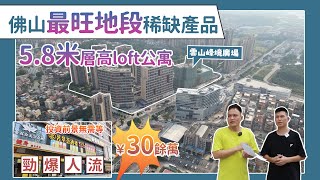 佛山稀缺產品，最旺地段，投資前景無需等！5.8米層高loft公寓，住宅般噶享受！