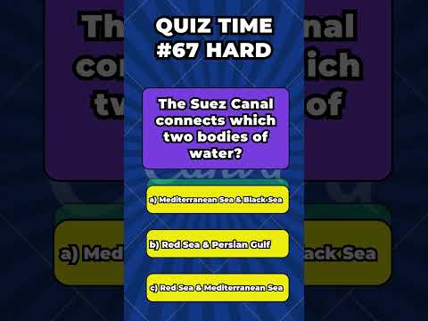 Which two bodies of water are connected by the Suez Canal quizlet?