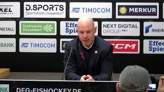 Pressekonferenz nach DEG vs Bremerhaven, 01.11.2024