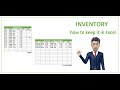 How to keep Inventory using an Excel Spreadsheet - [create your own Template]