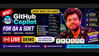 GitHub Copilot for QA & SDET | LIVE Demo + New Agent Mode Explained