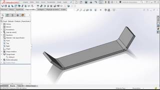 Chapa metálica - Solidworks flange de base e dobra esboçada