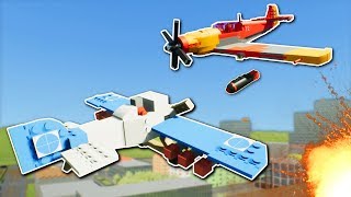 CITY PLANE BATTLE! - Brick Rigs Multiplayer Gameplay - Lego Plane Base Battle!