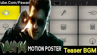 Valimai Motion Poster BGM on Mobile Piano + Drums | Covered by @PawanSakat