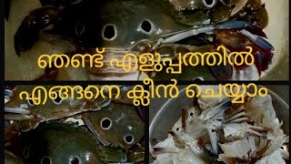 ഞണ്ട് വൃത്തിയാക്കാൻ  ഇത്രക്കും എളുപ്പമായിരുന്നോ???? Easy crab / cleaning method / clean crab /njand