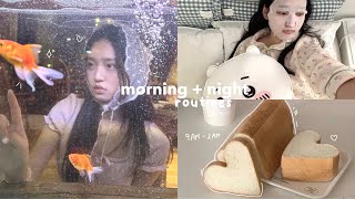 my realistic morning & night routines as a uni student vlog🧸 (productive 9am-2am)