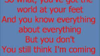 Kelly Clarkson-Mr Know It All Lyrics