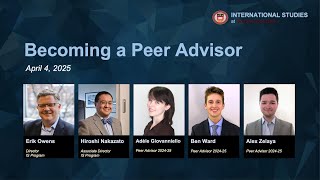 Becoming a Peer Advisor - April 2025