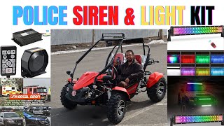 GOKART WITH REAL POLICE SIREN HEAR IT IN ACTION!