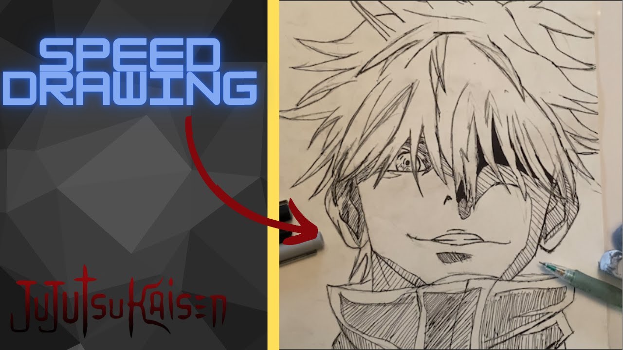 Speed Drawing De Gojo Youtube