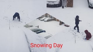 #snow বরফে ঢাকা বাহির/snowing day in our area/1st snowing day this year24.01.21by Tina's vlogs in uk