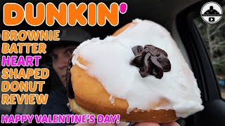 Dunkin'® BROWNIE BATTER HEART FILLED DONUT Review! 🍩 | Valentine's Day 💖