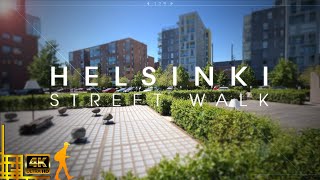 Sightseeing Walk in New Helsinki, Finland ☀️ 3D Audio 4K UHD