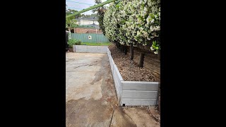 Concrete sleepere retaining wall construction, How to build retaining wall with sleepers