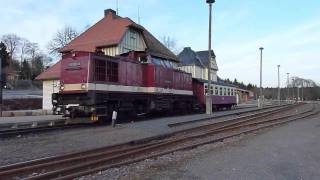 Harzkamel 199 861 - Großdiesel im Bahnhof Elend