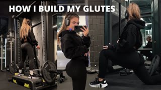 HOW I BUILD MY GLUTES (current fav workout, my bulking transformation & tips)