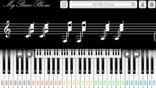 All we know- Chainsmokers - piano