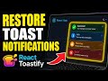 How to restore toast notifications in React with React Toastify - Easy Tutorial