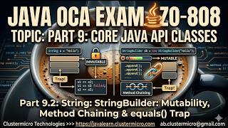 9.2 StringBuilder — Mutability, Method Chaining & equals() Trap | Java OCA 1Z0-808