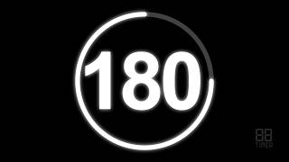 180 Second Countdown Timer with clock Ticking sound & Finish alarm beep #timer #clock #countdown