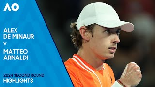 Alex de Minaur v Matteo Arnaldi Highlights | Australian Open 2024 Second Round