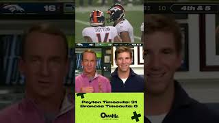 Peyton called timeout 62 times before the Broncos did 🤣 | #shorts