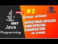 SDET Java Program 05: Reverse a string without affecting special characters or Spaces