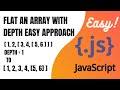 Flat an array with Depth | JS interview question | Medium problem