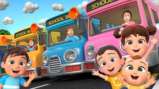 Colorful Buses Go Round and Round | Lalafun Nursery Rhymes & Kids Songs