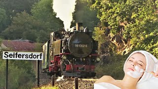 For the cure? Only with a steam locomotive! The Weißeritztalbahn in the Eastern Ore Mountains.