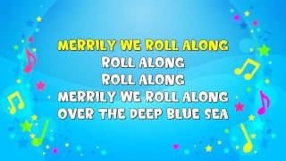 Merrily We Roll Along | Sing A Long | Nursery Rhyme | KiddieOK