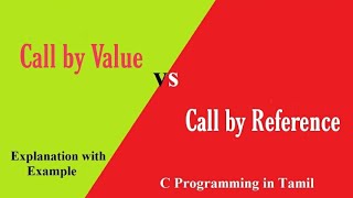 Call by Value and Call by Reference | C Programming in Tamil